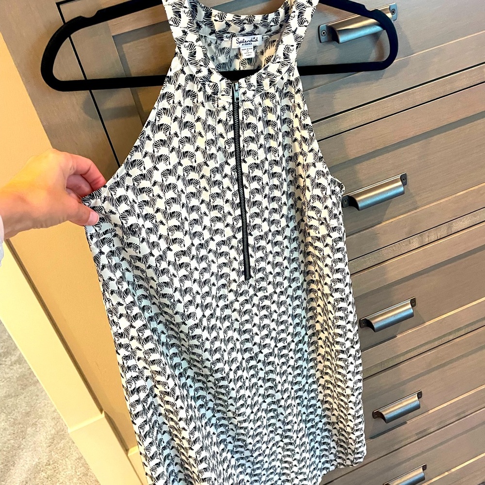 Splendid zebra dress zipper